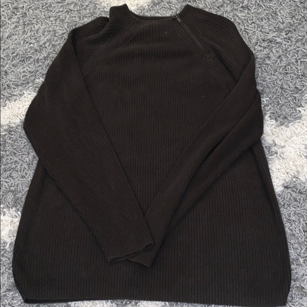 Claiborne 1/8 zip silk/cashmere sweater size L